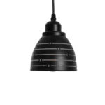 GloboStar® COOLIE 01483 Μοντέρνο Κρεμαστό Φωτιστικό Μονόφωτο Καμπάνα 1 x E27 IP20 Μαύρο & Ασημί Μέταλλο - Μ12.5 x Π12.5 x Υ11.5cm - Image 4