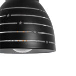 GloboStar® COOLIE 01483 Μοντέρνο Κρεμαστό Φωτιστικό Μονόφωτο Καμπάνα 1 x E27 IP20 Μαύρο & Ασημί Μέταλλο - Μ12.5 x Π12.5 x Υ11.5cm - Image 7
