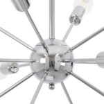 GloboStar® MILANO 01487 Μοντέρνο Φωτιστικό Οροφής Πλέγμα Πολύφωτο 12 x E27 IP20 Ασημί Μέταλλο - Μ80 x Π80 x Υ80cm - Image 5