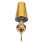 GloboStar® LAURA 01497 Μοντέρνο Επιτοίχιο Φωτιστικό Απλίκα Μονόφωτο 1 x E27 IP20 Χρυσό Μέταλλο - Μ21 x Π15 x Y48cm - Image 4