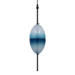 GloboStar® TEARDROP 01501 Μοντέρνο Κρεμαστό Φωτιστικό Ανάρτηση Τρίφωτο 3 x G4 Τιρκουάζ Γυαλί - Μ16 x Π16 x Υ66cm