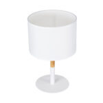 GloboStar® BRONX 01520 Μοντέρνο Επιτραπέζιο Φωτιστικό Πορτατίφ Μονόφωτο 1 x E27 Λευκό Μεταλλικό με Καπέλο Φ25xY40cm - Image 5