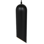 GloboStar® CARSON 01528 Μοντέρνο Κρεμαστό Φωτιστικό Ανάρτηση Μονόφωτο 1 x E27 IP20 Μαύρο & Χρυσό Μέταλλο - Μ12 x Π12 x Υ52cm - Image 5