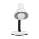 GloboStar® STUDENT WHITE 01531 Μοντέρνο Επιτραπέζιο Φωτιστικό Γραφείου Μονόφωτο 1 x E27 Λευκό Μεταλλικό με Διακόπτη ΟN/OFF Καμπάνα Φ12 x Υ32cm - Image 3