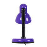 GloboStar® STUDENT PURPLE 01537 Μοντέρνο Επιτραπέζιο Φωτιστικό Γραφείου Μονόφωτο 1 x E27 Μωβ με Λευκό Μεταλλικό με Διακόπτη ΟN/OFF Καμπάνα Φ12 x Υ32cm - Image 4