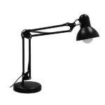 GloboStar® DESK BLACK 01538 Μοντέρνο Επιτραπέζιο Φωτιστικό Γραφείου Μονόφωτο Μεταλλικό Μαύρο Λευκό Φ12 x Υ67cm - Image 2