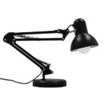 GloboStar® DESK BLACK 01538 Μοντέρνο Επιτραπέζιο Φωτιστικό Γραφείου Μονόφωτο Μεταλλικό Μαύρο Λευκό Φ12 x Υ67cm - Image 3