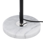 GloboStar® VERSAILLES 01540 Μοντέρνο Επιδαπέδιο Φωτιστικό Μονόφωτο 1 x E27 IP20 Μαύρο Αλουμίνιο, Λευκό Γυαλί με Γκρι Μάρμαρο - Μ25 x Π25 x Υ150cm - Image 5