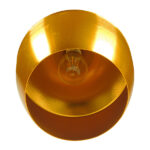 GloboStar® SHANGHAI 01544 Μοντέρνο Κρεμαστό Φωτιστικό Καμπάνα Μονόφωτο 1 x E27 IP20 Χρυσό Μέταλλο - Μ24 x Π24 x Υ30cm - Image 4