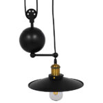 GloboStar® CARILO 01550 Vintage Κρεμαστό Φωτιστικό Ανάρτηση Δίφωτο 2 x E27 IP20 Μαύρο & Χρυσό Μέταλλο - Μ72 x Π26 x Υ120cm - Image 3