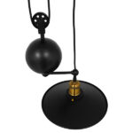 GloboStar® CARILO 01550 Vintage Κρεμαστό Φωτιστικό Ανάρτηση Δίφωτο 2 x E27 IP20 Μαύρο & Χρυσό Μέταλλο - Μ72 x Π26 x Υ120cm - Image 4