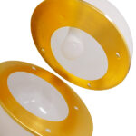 GloboStar® HUDSON 01555 Μοντέρνο Κρεμαστό Φωτιστικό Μπάλα Μονόφωτο 1 x E27 IP20 Λευκό Γυαλί & Χρυσό Μέταλλο - Μ30 x Π30 x Υ34cm - Image 6