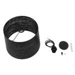 GloboStar® ACCADEMIA 01556 Μοντέρνο Κρεμαστό Φωτιστικό Καπέλο Μονόφωτο 1 x E27 IP20 Μαύρο Μέταλλο - Μ35 x Π35 x Υ25cm - Image 9