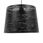 GloboStar® ACCADEMIA 01556 Μοντέρνο Κρεμαστό Φωτιστικό Καπέλο Μονόφωτο 1 x E27 IP20 Μαύρο Μέταλλο - Μ35 x Π35 x Υ25cm - Image 2