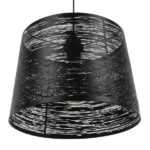 GloboStar® ACCADEMIA 01556 Μοντέρνο Κρεμαστό Φωτιστικό Καπέλο Μονόφωτο 1 x E27 IP20 Μαύρο Μέταλλο - Μ35 x Π35 x Υ25cm - Image 5