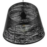 GloboStar® ACCADEMIA 01556 Μοντέρνο Κρεμαστό Φωτιστικό Καπέλο Μονόφωτο 1 x E27 IP20 Μαύρο Μέταλλο - Μ35 x Π35 x Υ25cm - Image 6