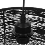 GloboStar® ACCADEMIA 01556 Μοντέρνο Κρεμαστό Φωτιστικό Καπέλο Μονόφωτο 1 x E27 IP20 Μαύρο Μέταλλο - Μ35 x Π35 x Υ25cm - Image 7
