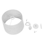 GloboStar® ACCADEMIA 01557 Μοντέρνο Κρεμαστό Φωτιστικό Καπέλο Μονόφωτο 1 x E27 IP20 Λευκό Μέταλλο - Μ35 x Π35 x Υ25cm - Image 9