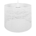 GloboStar® ACCADEMIA 01557 Μοντέρνο Κρεμαστό Φωτιστικό Καπέλο Μονόφωτο 1 x E27 IP20 Λευκό Μέταλλο - Μ35 x Π35 x Υ25cm - Image 3