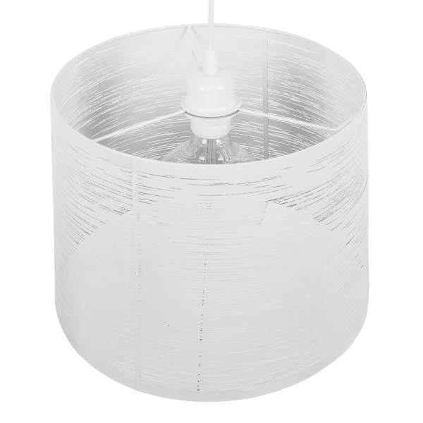 GloboStar® ACCADEMIA 01557 Μοντέρνο Κρεμαστό Φωτιστικό Καπέλο Μονόφωτο 1 x E27 IP20 Λευκό Μέταλλο - Μ35 x Π35 x Υ25cm - Image 4