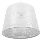 GloboStar® ACCADEMIA 01557 Μοντέρνο Κρεμαστό Φωτιστικό Καπέλο Μονόφωτο 1 x E27 IP20 Λευκό Μέταλλο - Μ35 x Π35 x Υ25cm - Image 5