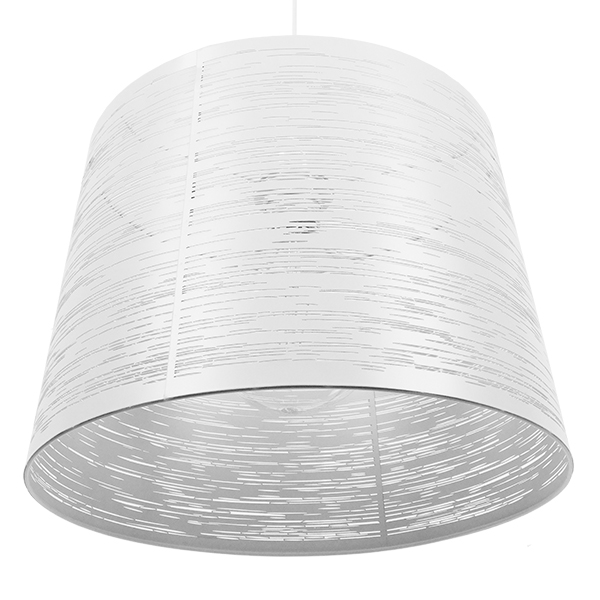 GloboStar® ACCADEMIA 01557 Μοντέρνο Κρεμαστό Φωτιστικό Καπέλο Μονόφωτο 1 x E27 IP20 Λευκό Μέταλλο - Μ35 x Π35 x Υ25cm - Image 5