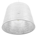 GloboStar® ACCADEMIA 01557 Μοντέρνο Κρεμαστό Φωτιστικό Καπέλο Μονόφωτο 1 x E27 IP20 Λευκό Μέταλλο - Μ35 x Π35 x Υ25cm - Image 6
