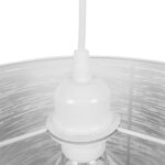 GloboStar® ACCADEMIA 01557 Μοντέρνο Κρεμαστό Φωτιστικό Καπέλο Μονόφωτο 1 x E27 IP20 Λευκό Μέταλλο - Μ35 x Π35 x Υ25cm - Image 7