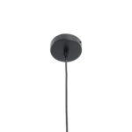 GloboStar® LILY 01558 Vintage Κρεμαστό Φωτιστικό Πλέγμα Μονόφωτο 1 x E27 IP20 Μαύρο Μέταλλο με Λευκό Ύφασμα - Μ43 x Π43 x Υ55cm - Image 9