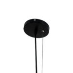 GloboStar® LILY 01559 Vintage Κρεμαστό Φωτιστικό Πλέγμα Μονόφωτο 1 x E27 IP20 Μαύρο Μέταλλο με Λευκό Ύφασμα - Μ25 x Π25 x Υ61cm - Image 8