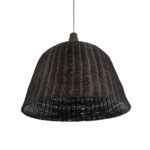 GloboStar® BAHAMAS 01569 Boho Κρεμαστό Φωτιστικό Καμπάνα Μονόφωτο 1 x E27 IP20 Καφέ Ξύλο - Μ90 x Π90 x Y90cm - Image 5