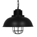 GloboStar® HARROW 01571 Vintage Κρεμαστό Φωτιστικό Καμπάνα Μονόφωτο 1 x E27 IP20 Μαύρο Μέταλλο - Μ33 x Π33 x Υ32cm - Image 2