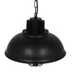 GloboStar® HARROW 01571 Vintage Κρεμαστό Φωτιστικό Καμπάνα Μονόφωτο 1 x E27 IP20 Μαύρο Μέταλλο - Μ33 x Π33 x Υ32cm - Image 3