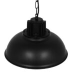GloboStar® HARROW 01571 Vintage Κρεμαστό Φωτιστικό Καμπάνα Μονόφωτο 1 x E27 IP20 Μαύρο Μέταλλο - Μ33 x Π33 x Υ32cm - Image 4