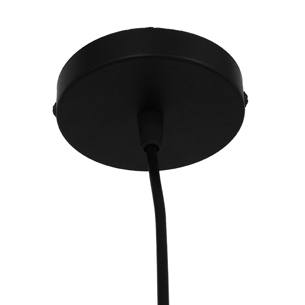 GloboStar® OMICRON 01578 Μοντέρνο Κρεμαστό Φωτιστικό Ανάρτηση Μονόφωτο 1 x E27 IP20 Μαύρο Μέταλλο - Μ33 x Π4 x Υ33cm - Image 6