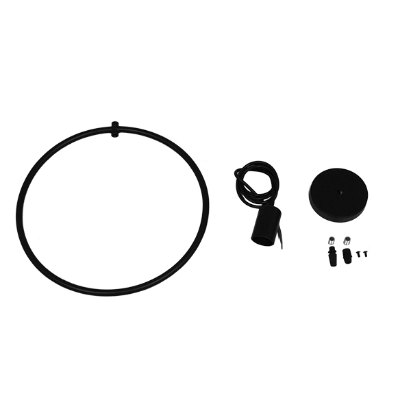 GloboStar® OMICRON 01578 Μοντέρνο Κρεμαστό Φωτιστικό Ανάρτηση Μονόφωτο 1 x E27 IP20 Μαύρο Μέταλλο - Μ33 x Π4 x Υ33cm - Image 7