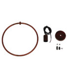 GloboStar® OMICRON 01579 Μοντέρνο Κρεμαστό Φωτιστικό Ανάρτηση Μονόφωτο 1 x E27 IP20 Χάλκινο Μέταλλο - Μ33 x Π4 x Υ33cm - Image 7