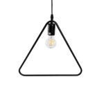 GloboStar® DELTA 01580 Μοντέρνο Κρεμαστό Φωτιστικό Ανάρτηση Μονόφωτο 1 x E27 IP20 Μαύρο Μέταλλο - Μ37 x Π4 x Υ33cm - Image 4