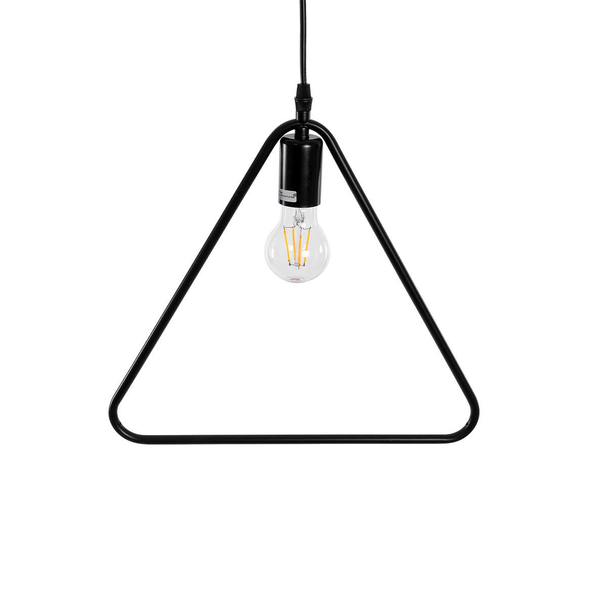 GloboStar® DELTA 01580 Μοντέρνο Κρεμαστό Φωτιστικό Ανάρτηση Μονόφωτο 1 x E27 IP20 Μαύρο Μέταλλο - Μ37 x Π4 x Υ33cm - Image 4