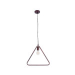 GloboStar® DELTA 01581 Μοντέρνο Κρεμαστό Φωτιστικό Ανάρτηση Μονόφωτο 1 x E27 IP20 Χάλκινο Μέταλλο - Μ37 x Π4 x Υ33cm - Image 3