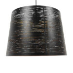 GloboStar® ACCADEMIA 01584 Μοντέρνο Κρεμαστό Φωτιστικό Καπέλο Μονόφωτο 1 x E27 IP20 Μαύρο & Χρυσό Μέταλλο - Μ35 x Π35 x Y25cm - Image 2