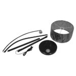 GloboStar® IMPERIAL 01587 Μοντέρνο Επιδαπέδιο Φωτιστικό Μονόφωτο 1 x E27 IP20 Μαύρο Μέταλλο, Μαύρο Ύφασμα με Μαύρο Μάρμαρο - Μ38 x Π38 x Υ172cm - Image 10