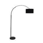 GloboStar® IMPERIAL 01587 Μοντέρνο Επιδαπέδιο Φωτιστικό Μονόφωτο 1 x E27 IP20 Μαύρο Μέταλλο, Μαύρο Ύφασμα με Μαύρο Μάρμαρο - Μ38 x Π38 x Υ172cm - Image 3