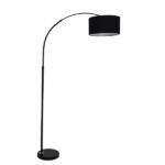 GloboStar® IMPERIAL 01587 Μοντέρνο Επιδαπέδιο Φωτιστικό Μονόφωτο 1 x E27 IP20 Μαύρο Μέταλλο, Μαύρο Ύφασμα με Μαύρο Μάρμαρο - Μ38 x Π38 x Υ172cm - Image 4