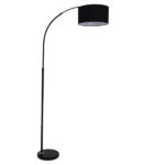 GloboStar® IMPERIAL 01587 Μοντέρνο Επιδαπέδιο Φωτιστικό Μονόφωτο 1 x E27 IP20 Μαύρο Μέταλλο, Μαύρο Ύφασμα με Μαύρο Μάρμαρο - Μ38 x Π38 x Υ172cm - Image 5