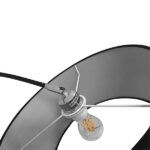 GloboStar® IMPERIAL 01587 Μοντέρνο Επιδαπέδιο Φωτιστικό Μονόφωτο 1 x E27 IP20 Μαύρο Μέταλλο, Μαύρο Ύφασμα με Μαύρο Μάρμαρο - Μ38 x Π38 x Υ172cm - Image 9