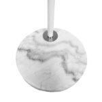 GloboStar® IMPERIAL 01588 Μοντέρνο Επιδαπέδιο Φωτιστικό Μονόφωτο 1 x E27 IP20 Λευκό Μέταλλο, Λευκό Ύφασμα με Γκρι Μάρμαρο - Μ34 x Π34 x Υ172cm - Image 6