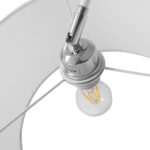 GloboStar® IMPERIAL 01588 Μοντέρνο Επιδαπέδιο Φωτιστικό Μονόφωτο 1 x E27 IP20 Λευκό Μέταλλο, Λευκό Ύφασμα με Γκρι Μάρμαρο - Μ34 x Π34 x Υ172cm - Image 9