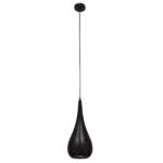 GloboStar® JANIS 01589 Μοντέρνο Κρεμαστό Φωτιστικό Καμπάνα Μονόφωτο 1 x E27 IP20 Μαύρο & Χρυσό Μέταλλο - Μ20 x Π20 x Υ46cm - Image 2