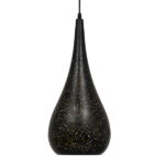 GloboStar® JANIS 01589 Μοντέρνο Κρεμαστό Φωτιστικό Καμπάνα Μονόφωτο 1 x E27 IP20 Μαύρο & Χρυσό Μέταλλο - Μ20 x Π20 x Υ46cm - Image 3